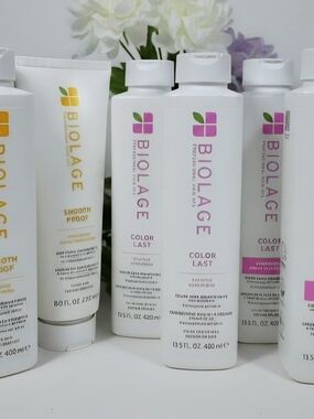 NEW Biolage Salon Haircare Bundle (6 Bottles) Color Last & Smooth Proof